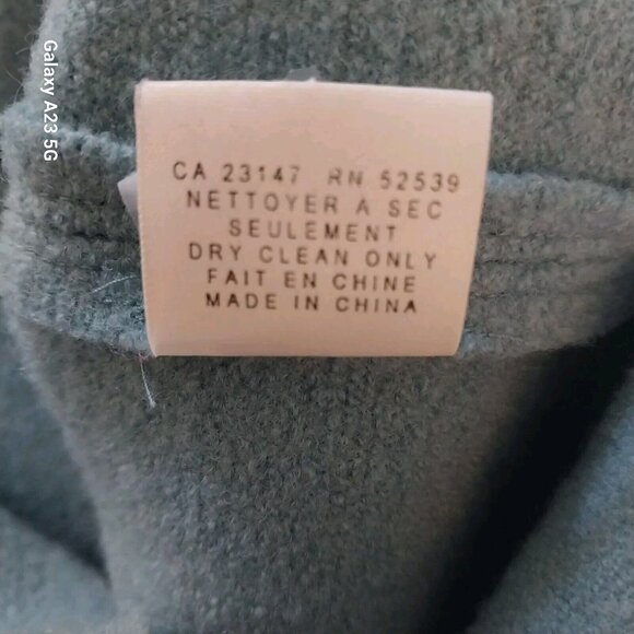 Talbots Petites Womens Blue Wool Blend Coat P With Italian Fabric Outside  Cold - Picture 8 of 8